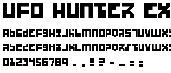 UFO Hunter Expanded font